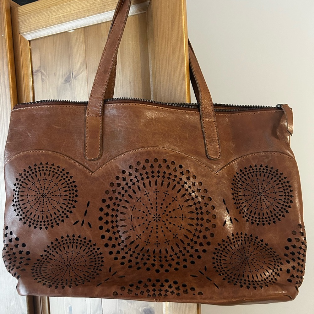 Brown Leather Tote Bag